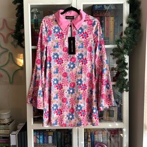 NWT 70’S FLOWERED SHIFT DRESS